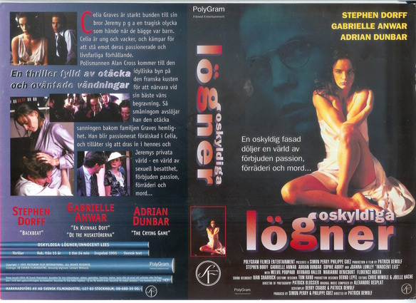 OSKYLDIGA LÖGNER (vhs-omslag)